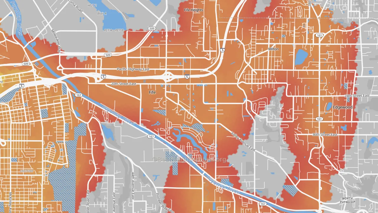 Transit Grade map of 98424, WA