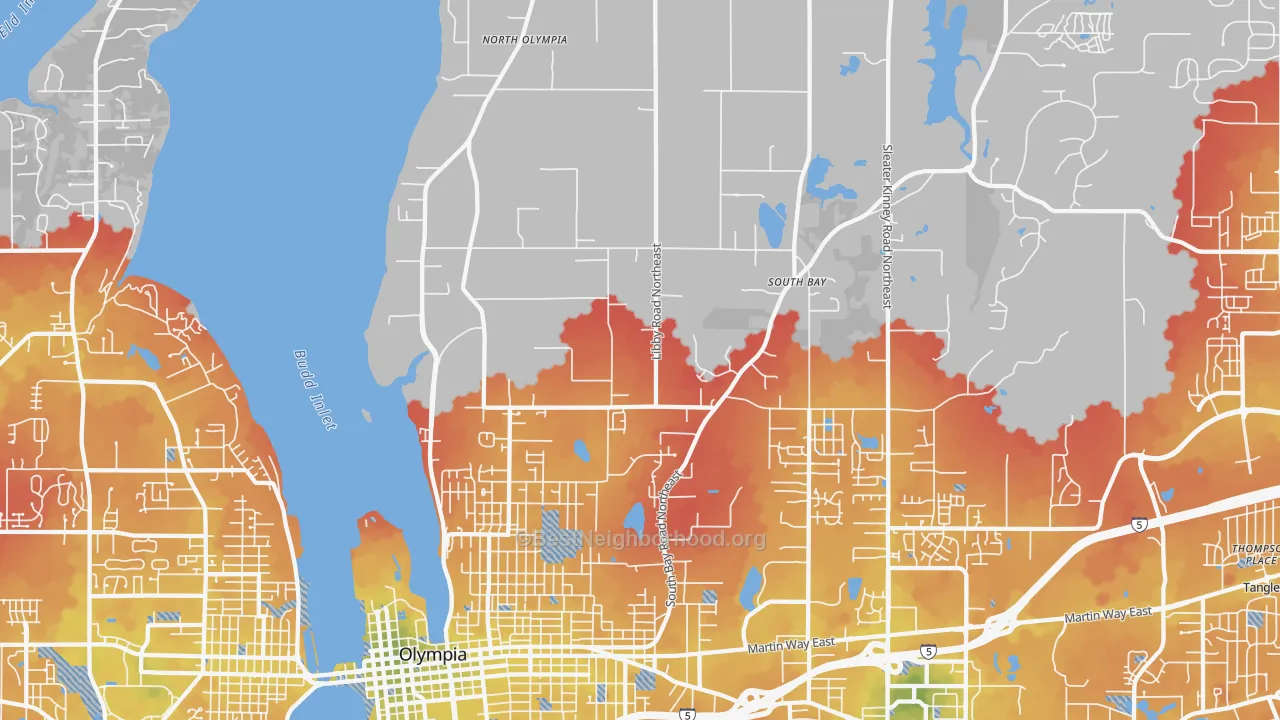 Transit Grade map of 98506, WA