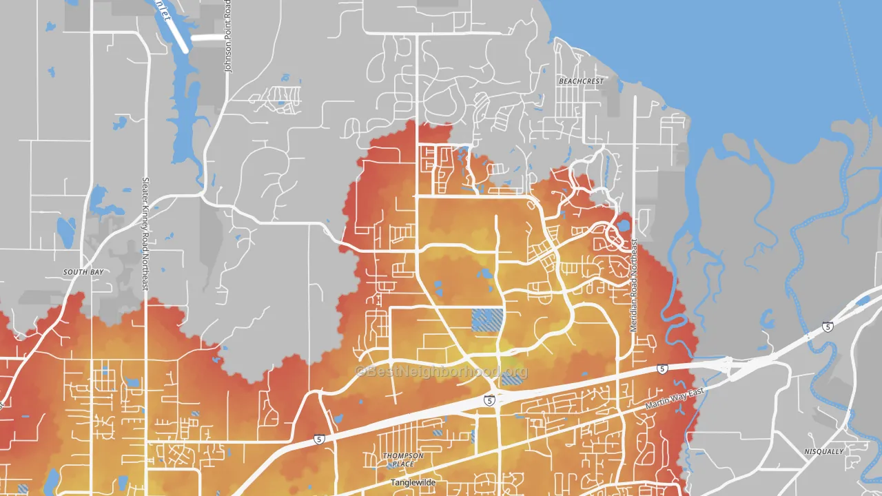 Transit Grade map of 98516, WA