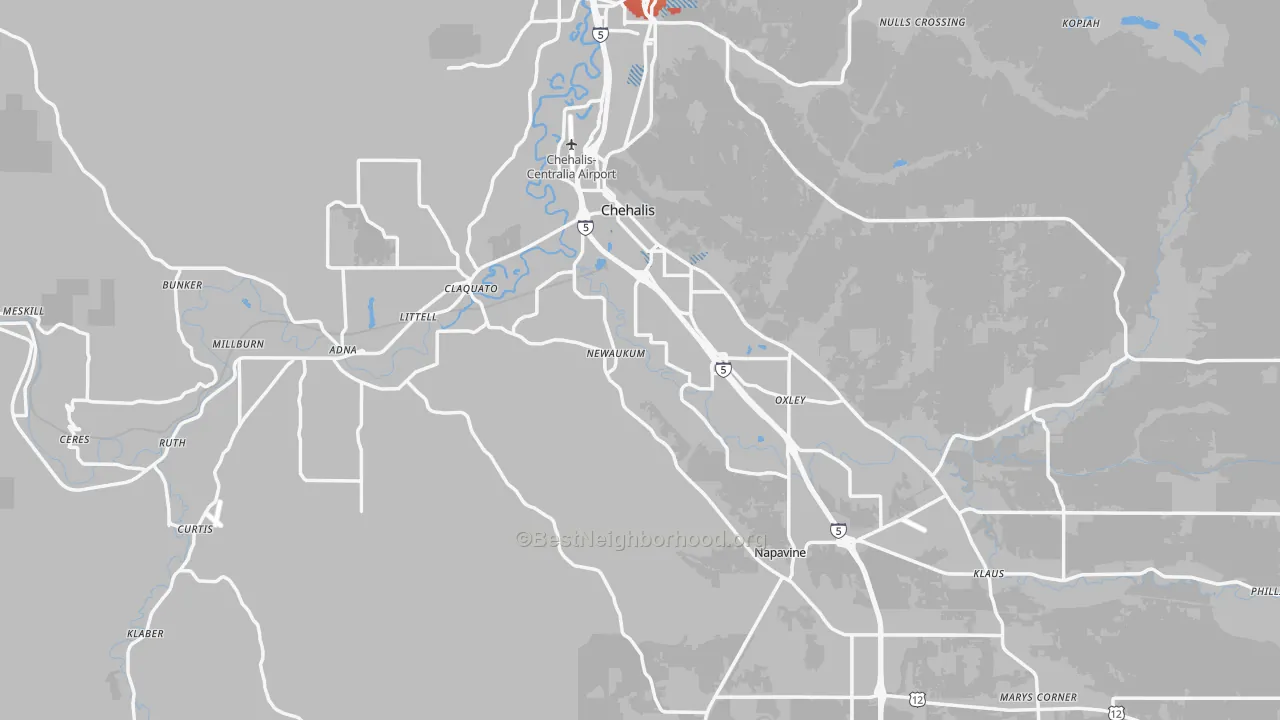 Transit Grade map of 98532, WA