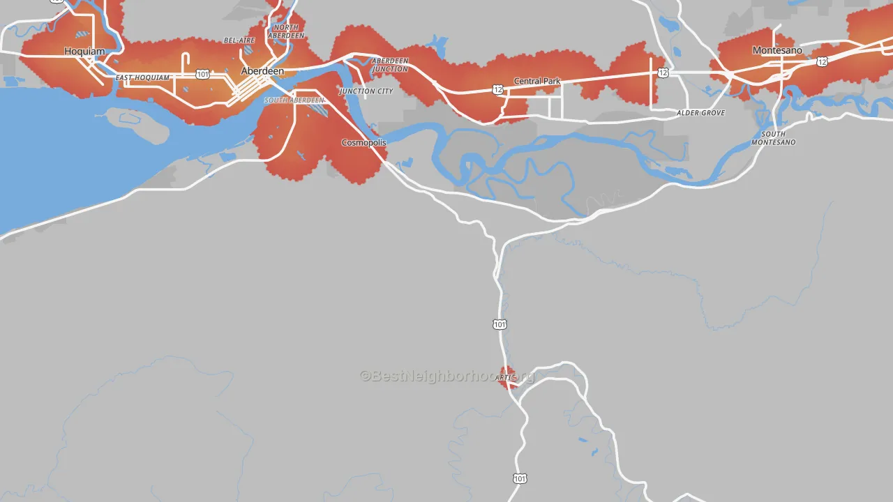 Transit Grade map of 98537, WA