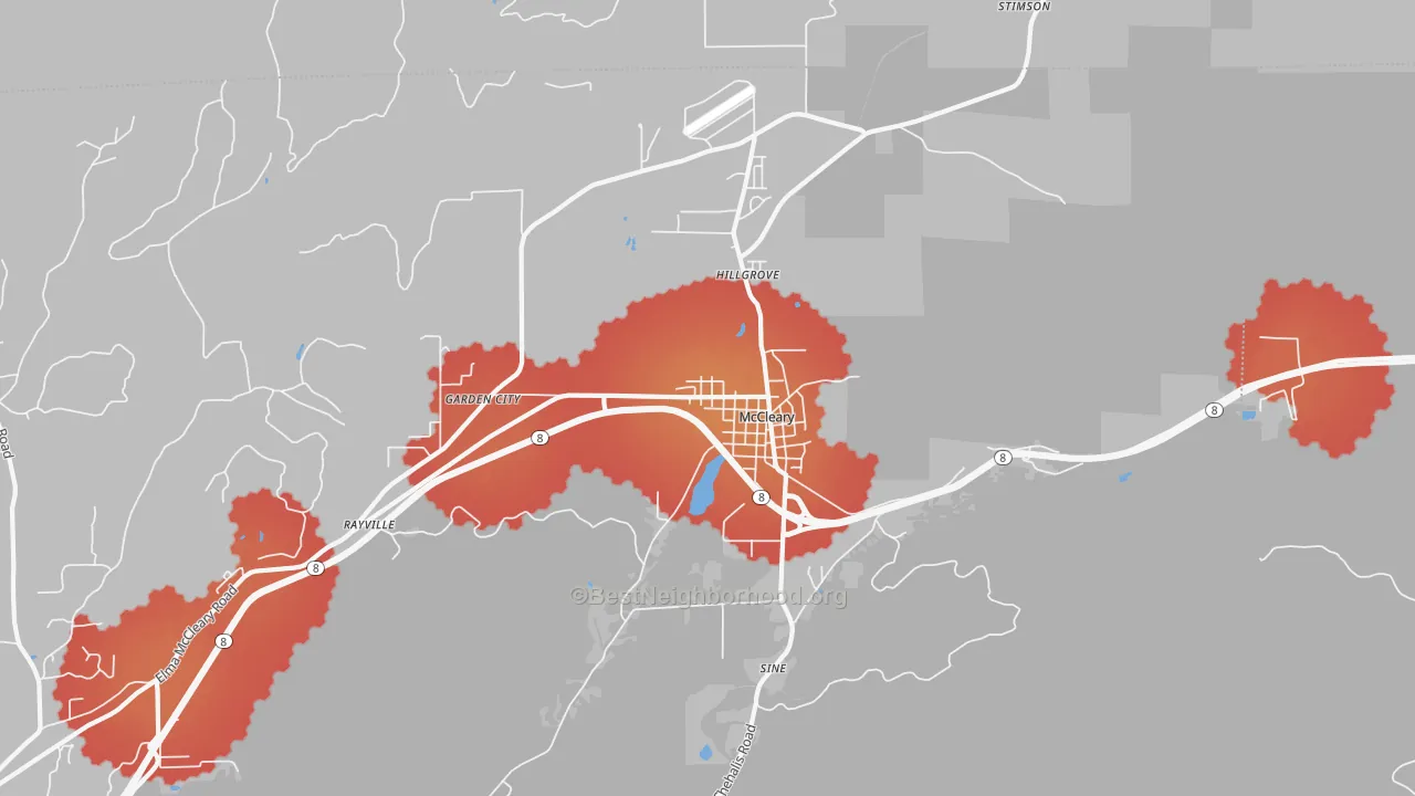 Transit Grade map of 98557, WA