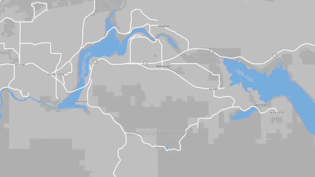 Transit Grade map of 98564, WA