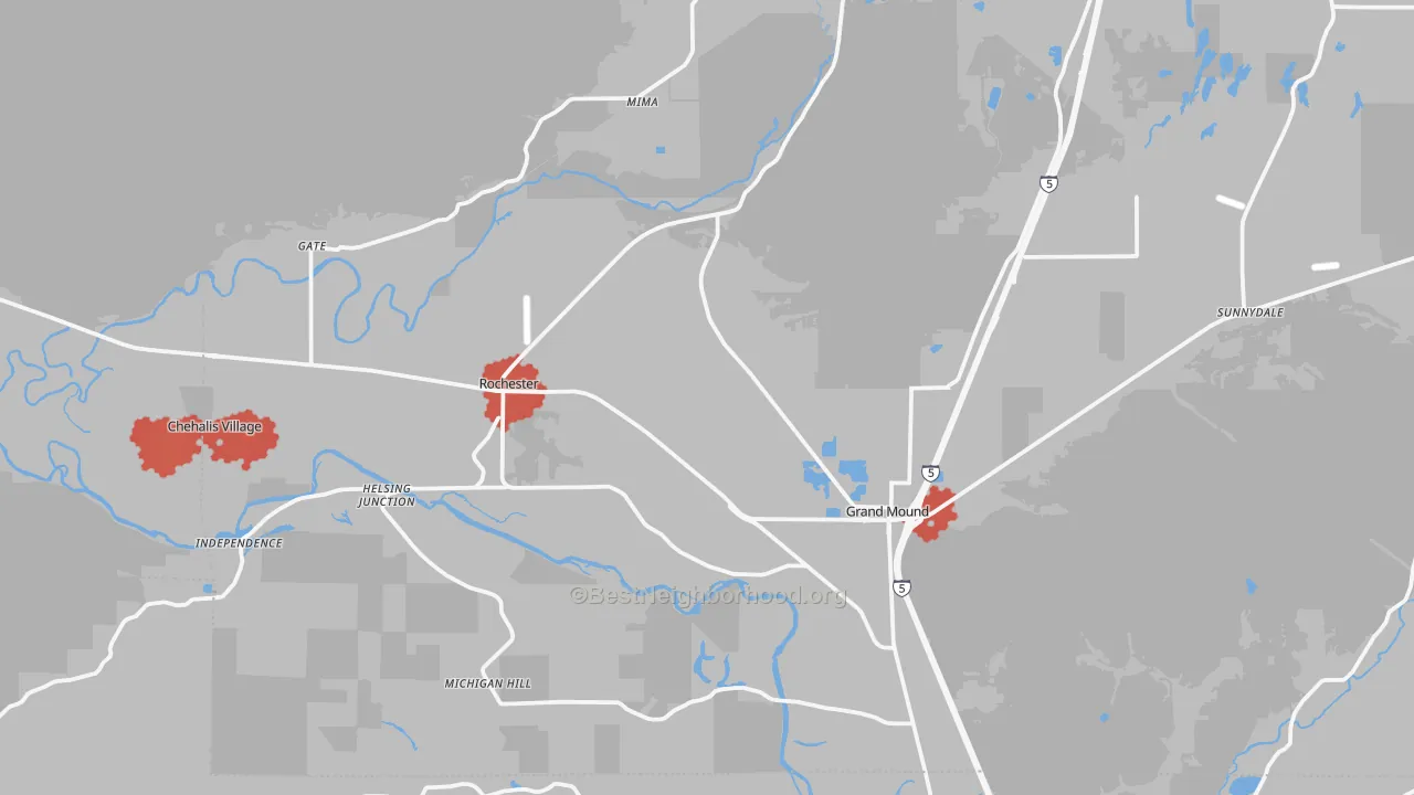 Transit Grade map of 98579, WA