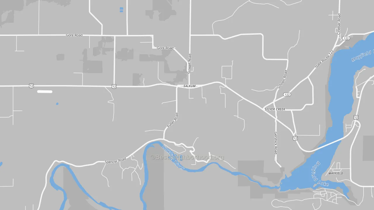 Transit Grade map of 98582, WA