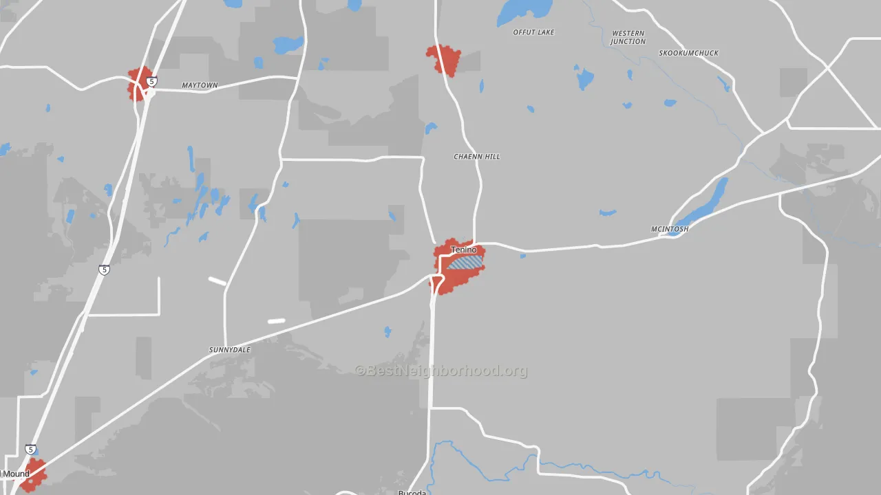 Transit Grade map of 98589, WA