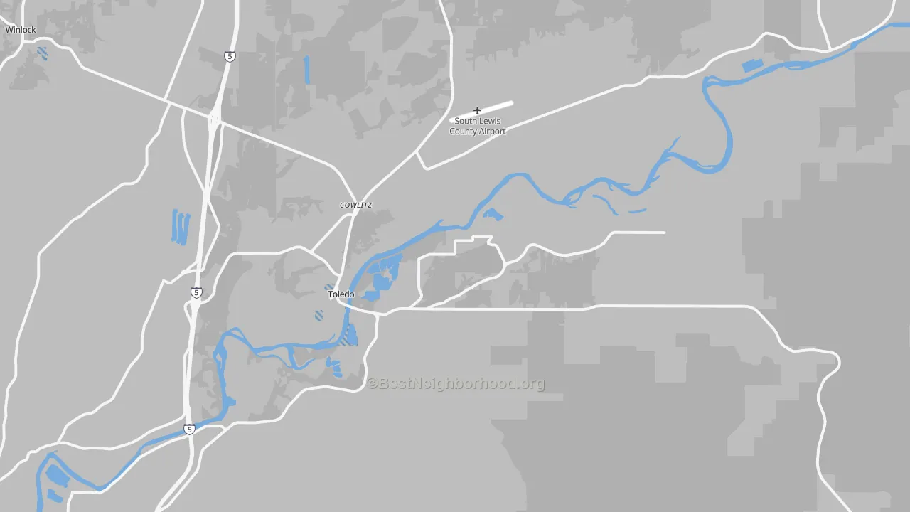 Transit Grade map of 98591, WA