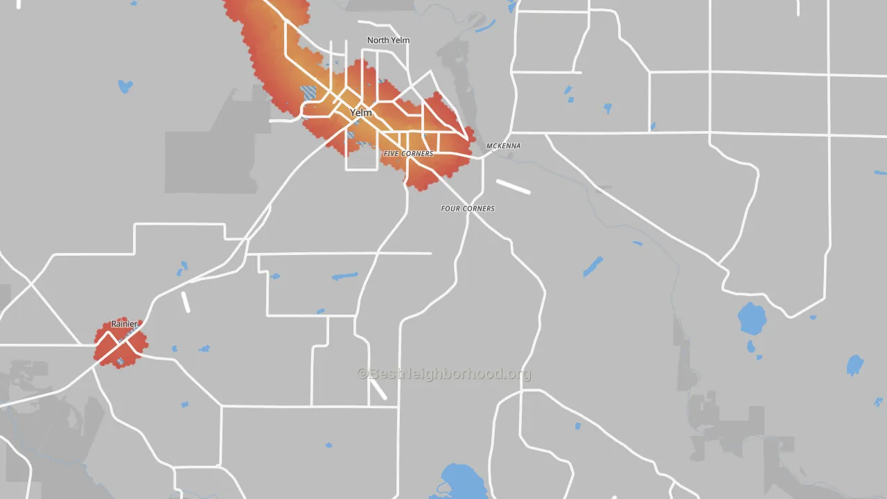 Transit Grade map of 98597, WA