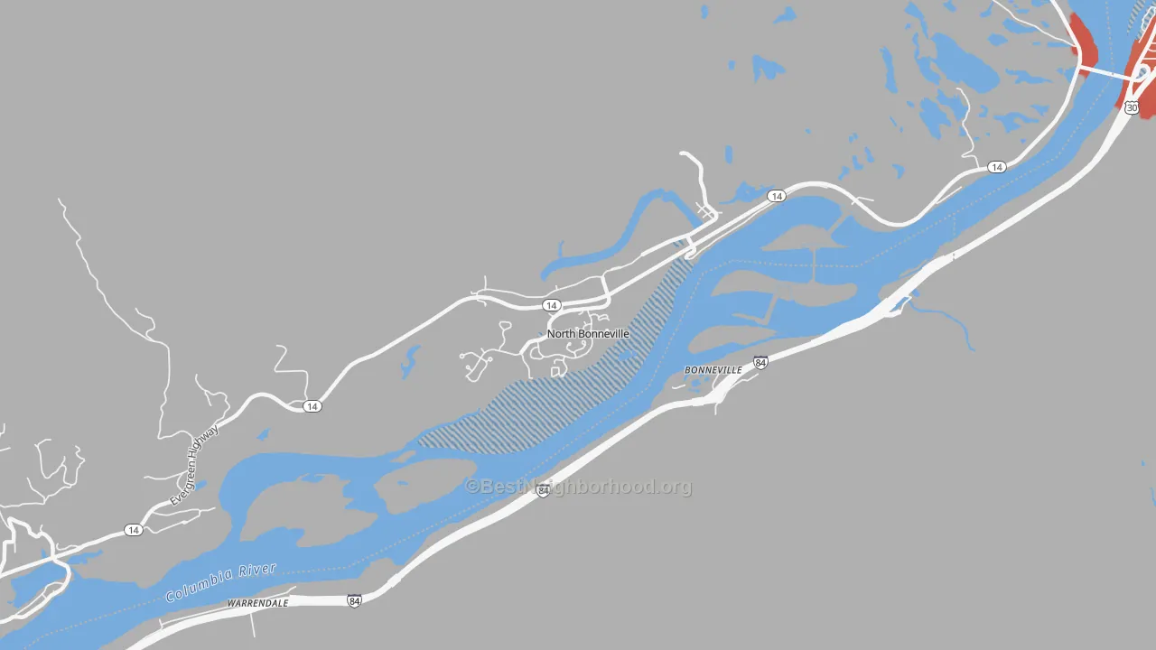 Transit Grade map of 98639, WA