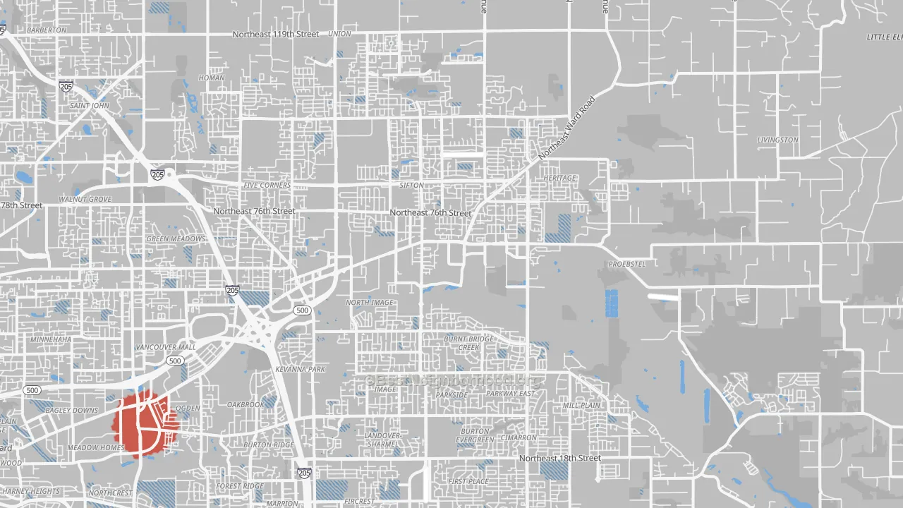 Transit Grade map of 98682, WA