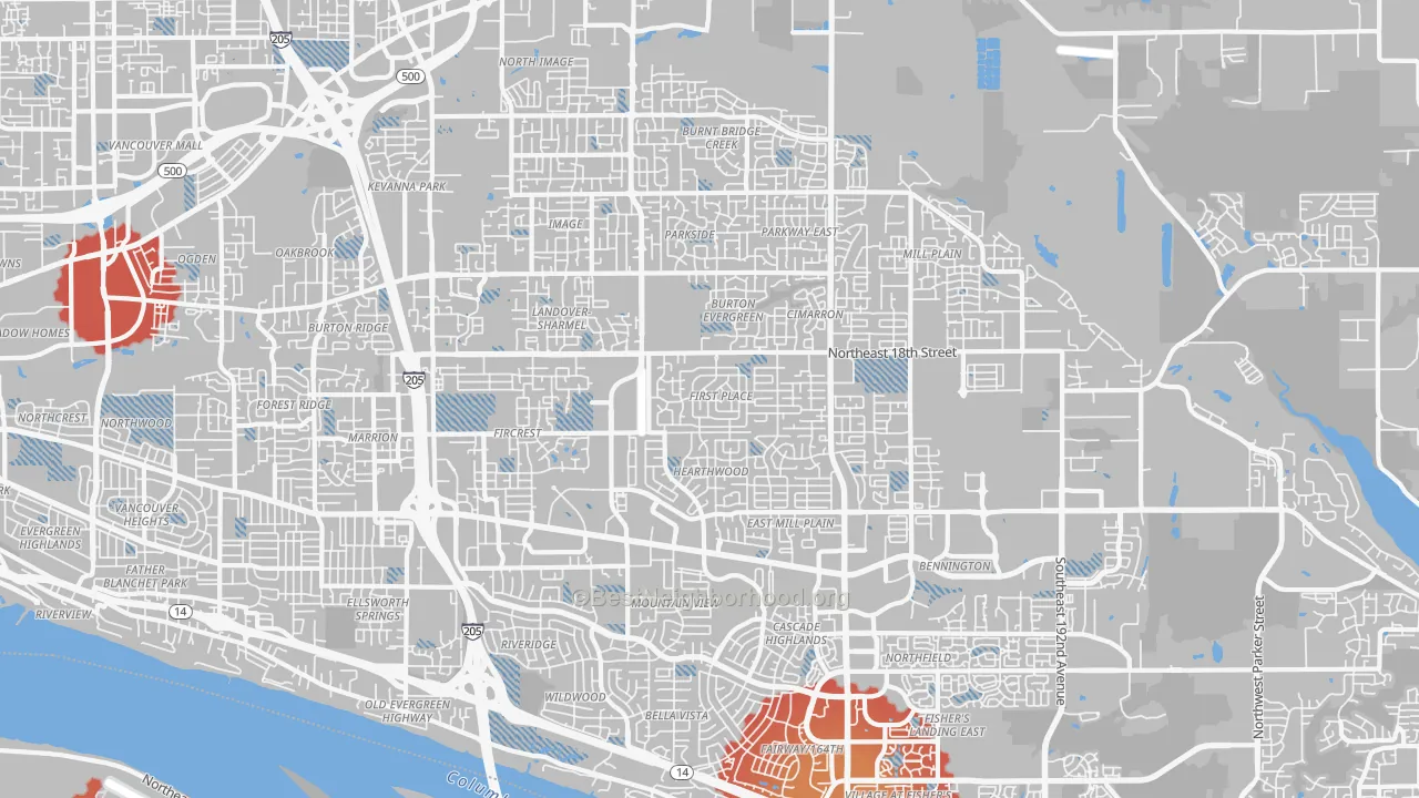 Transit Grade map of 98684, WA