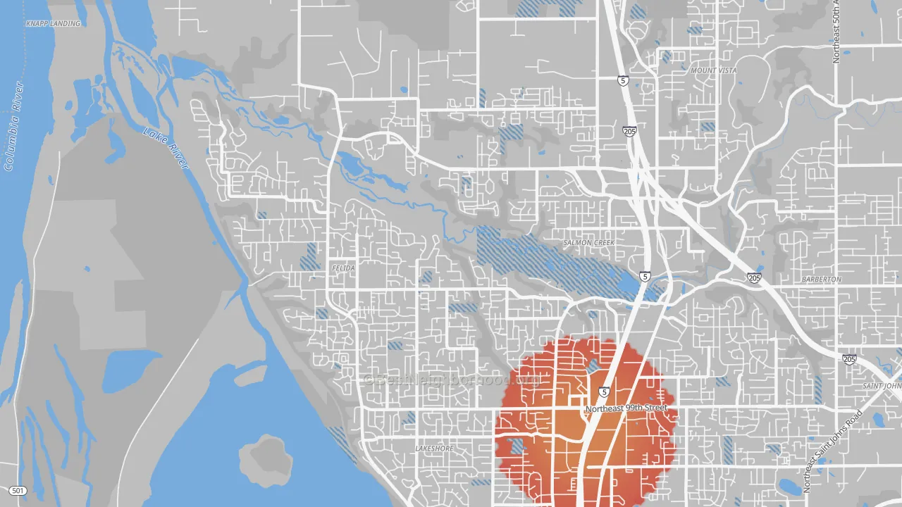 Transit Grade map of 98685, WA