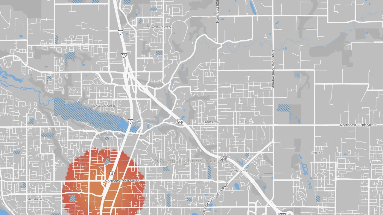Transit Grade map of 98686, WA