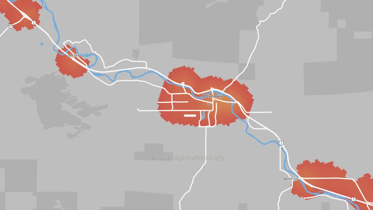 Transit Grade map of 98815, WA