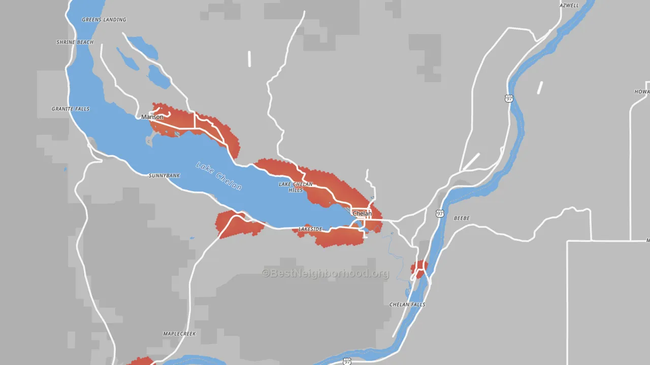 Transit Grade map of 98816, WA
