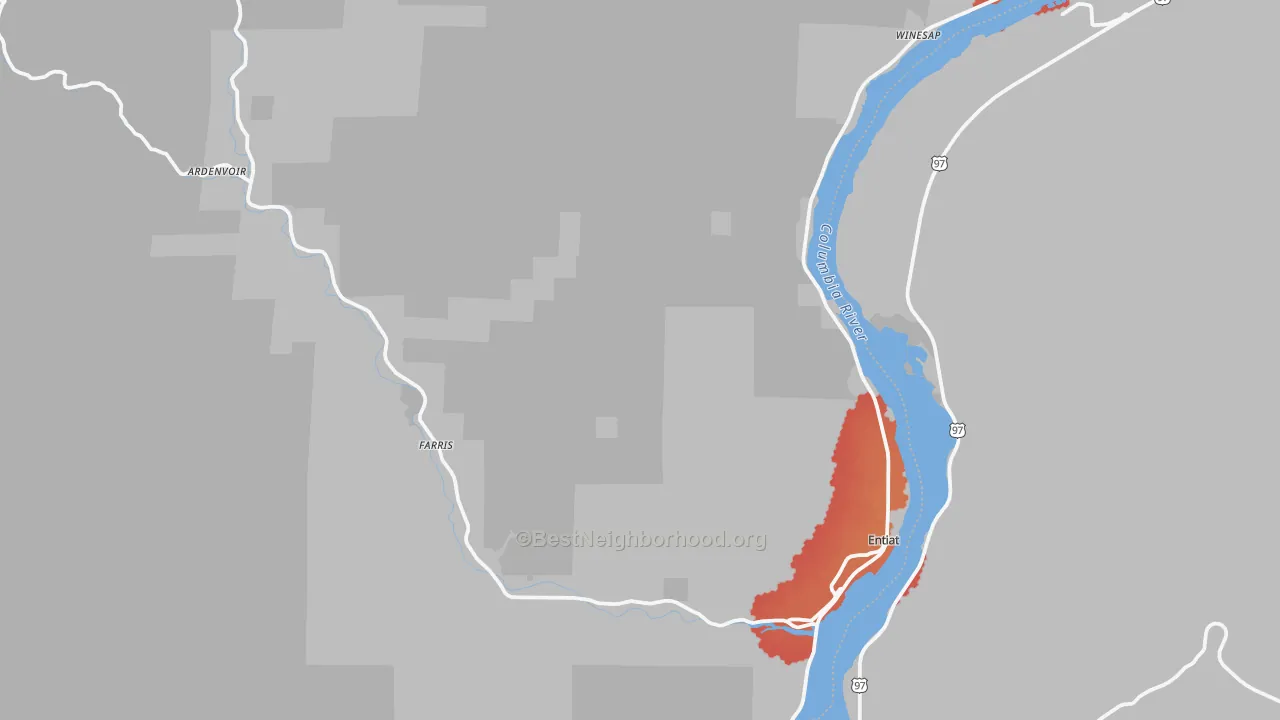 Transit Grade map of 98822, WA