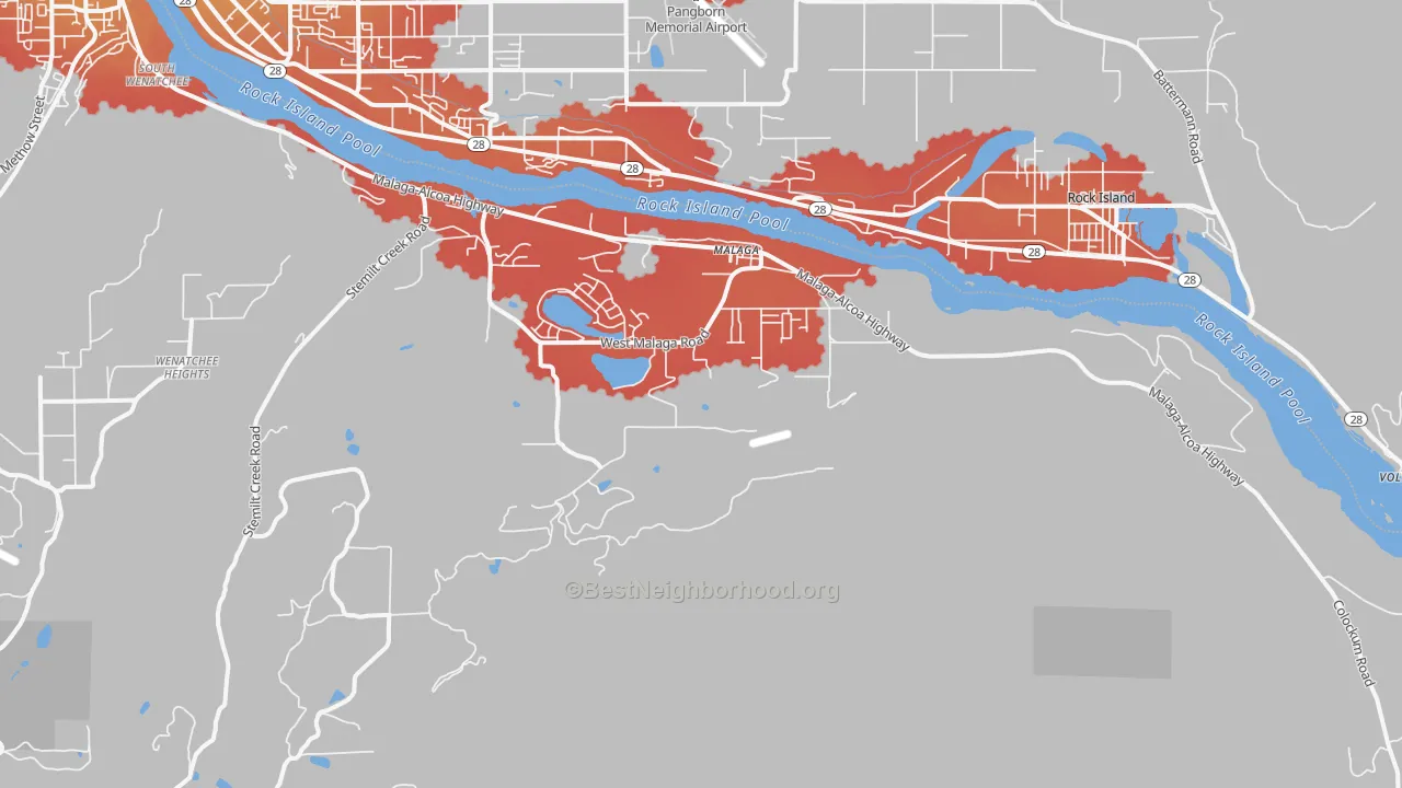 Transit Grade map of 98828, WA
