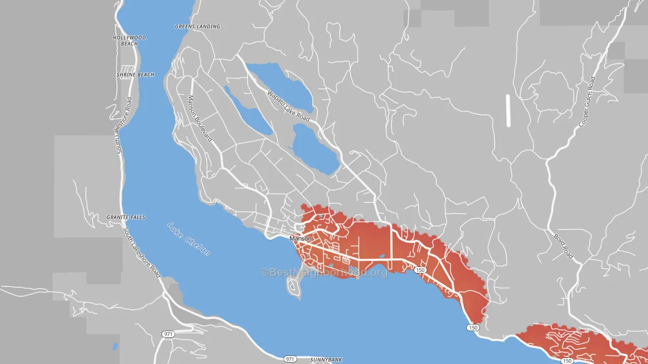 Transit Grade map of 98831, WA