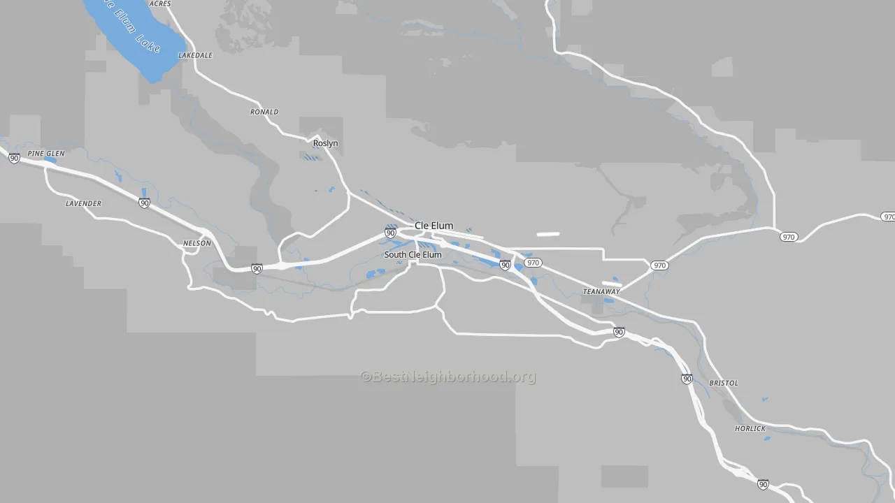 Transit Grade map of 98922, WA