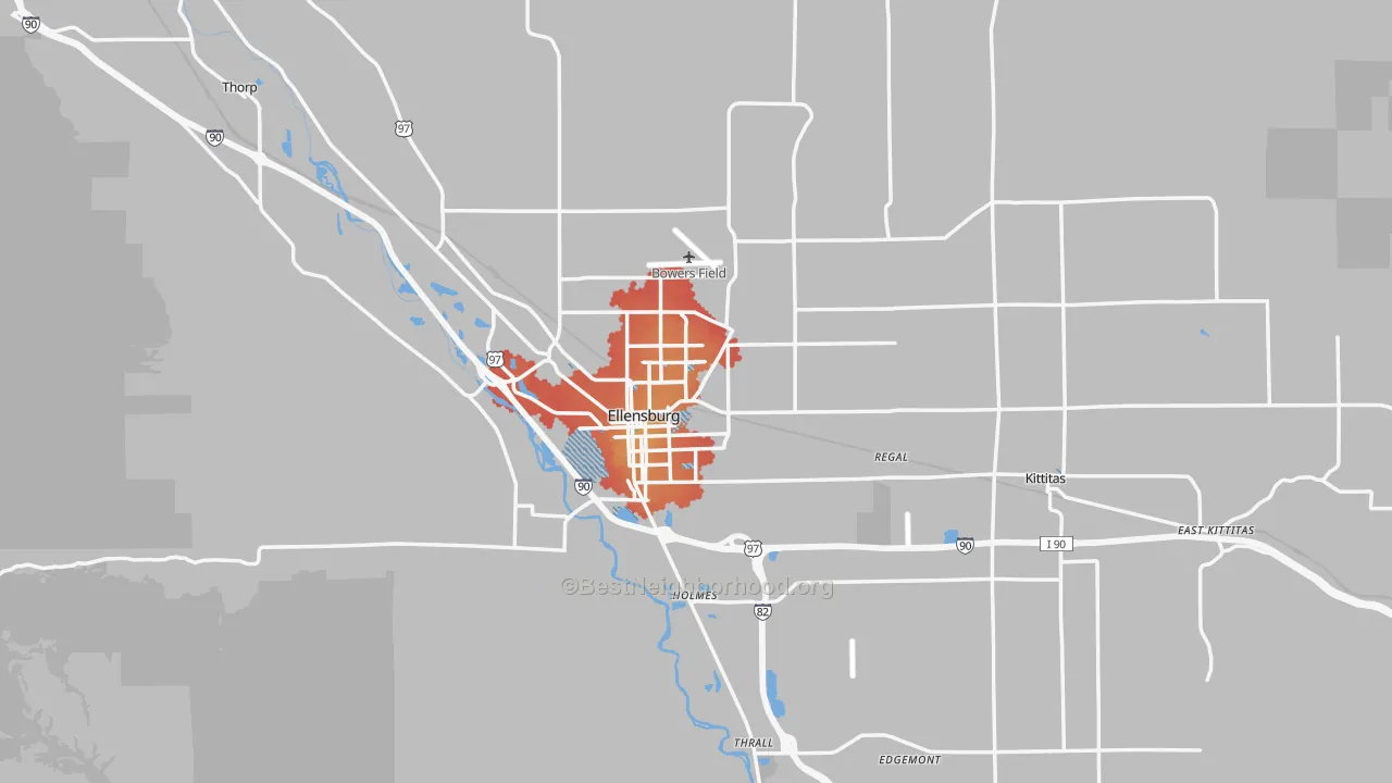 Transit Grade map of 98926, WA