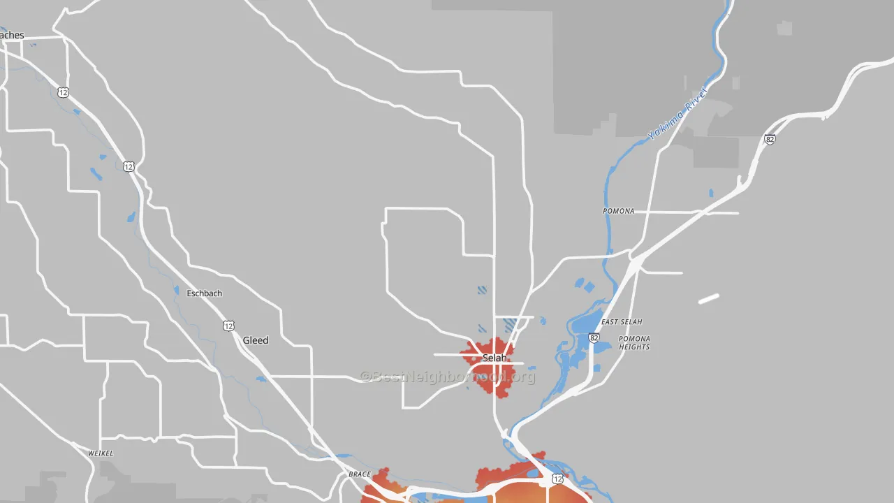 Transit Grade map of 98942, WA