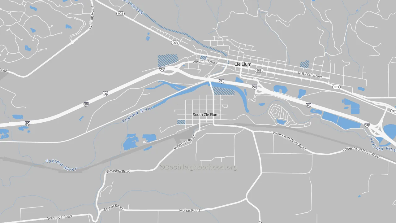 Transit Grade map of 98943, WA