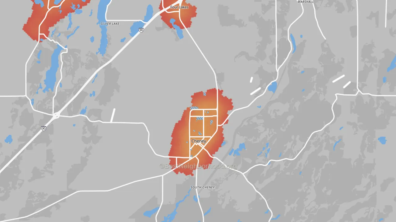 Transit Grade map of 99004, WA