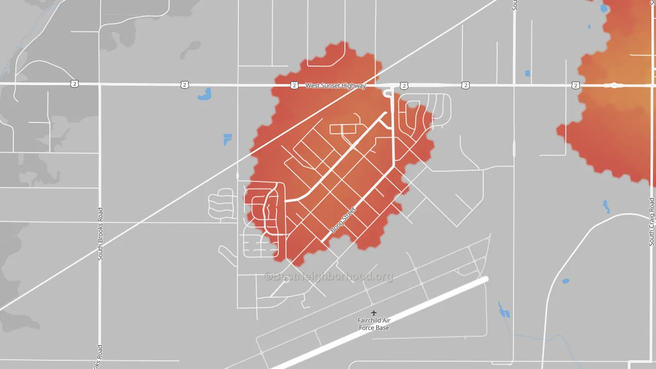 Transit Grade map of 99011, WA