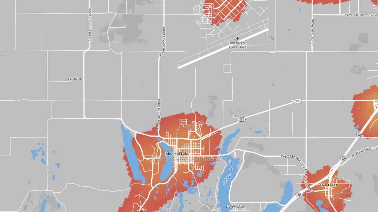Transit Grade map of 99022, WA