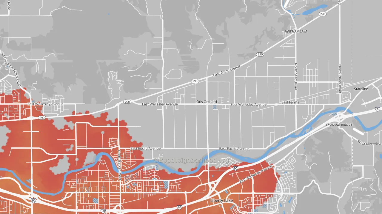Transit Grade map of 99027, WA
