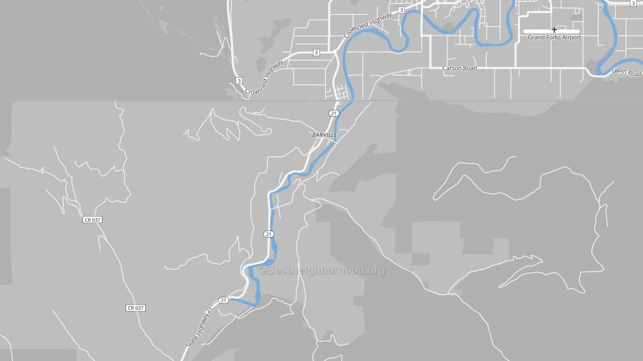 Transit Grade map of 99121, WA