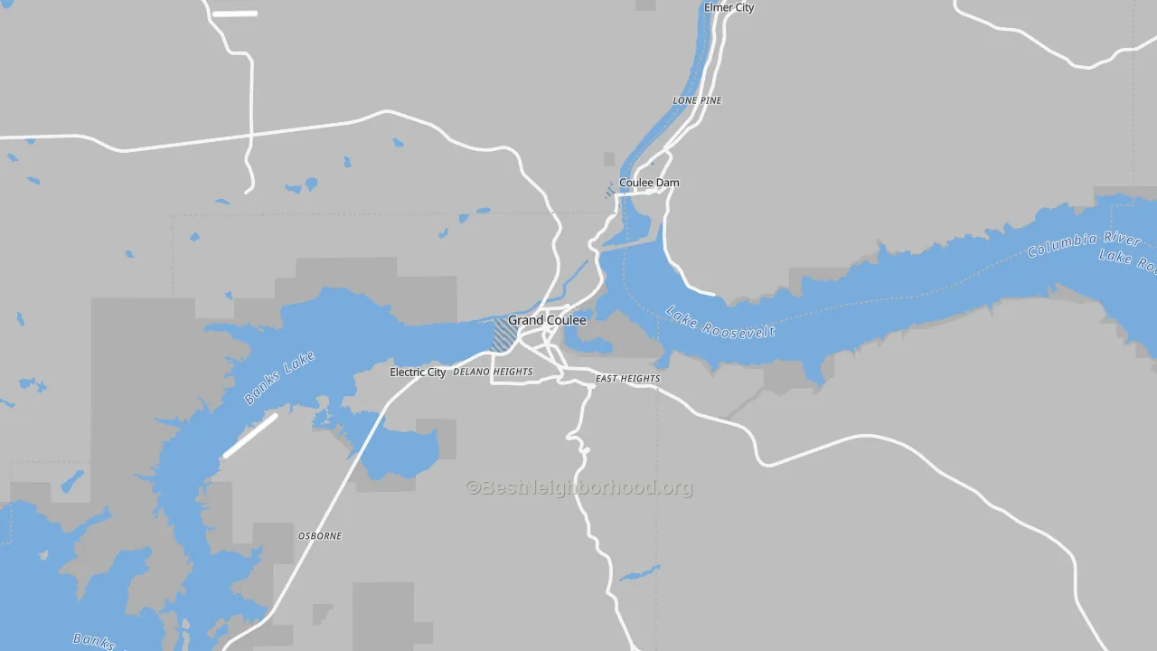 Transit Grade map of 99133, WA