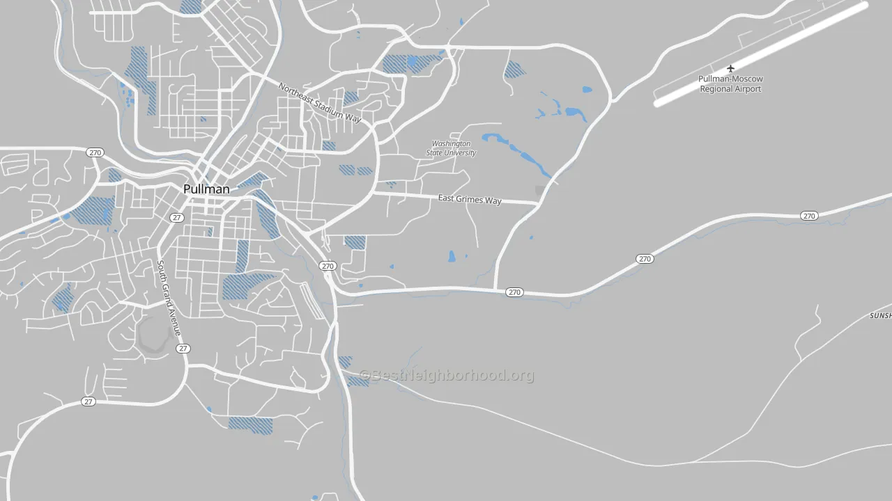 Transit Grade map of 99164, WA
