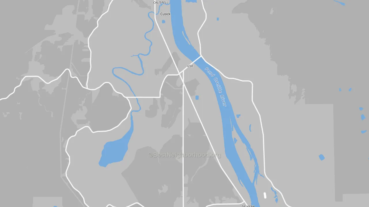 Transit Grade map of 99180, WA