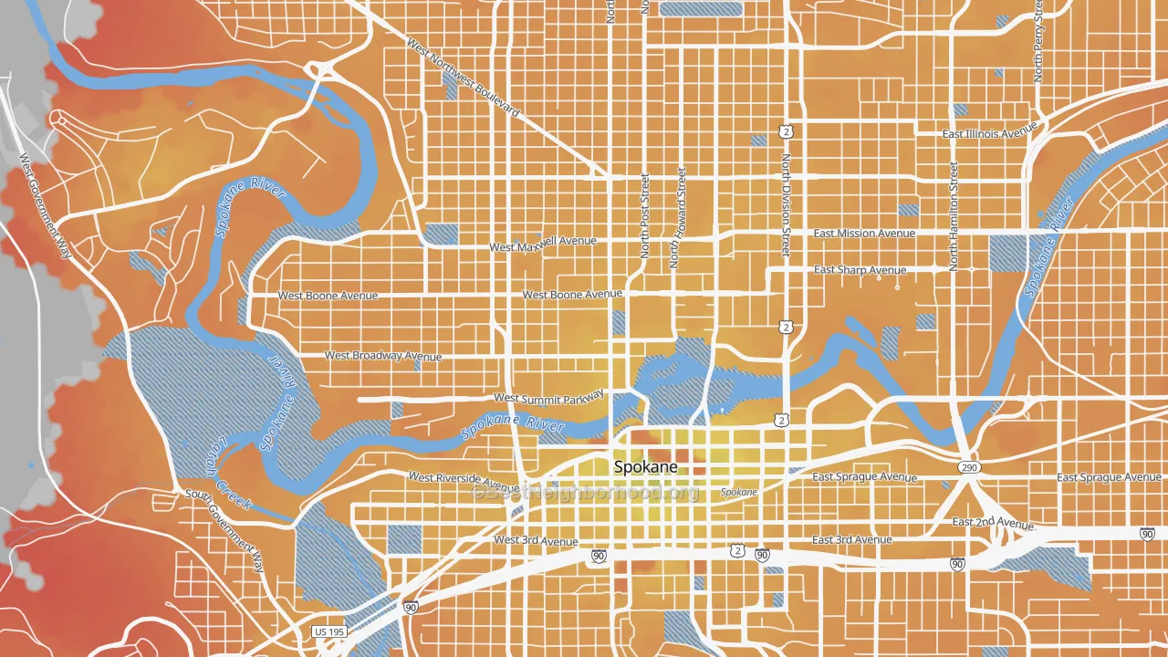 Transit Grade map of 99260, WA