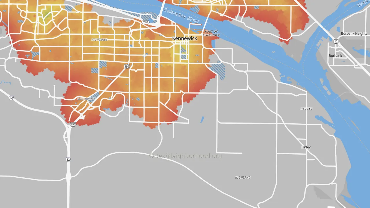Transit Grade map of 99337, WA