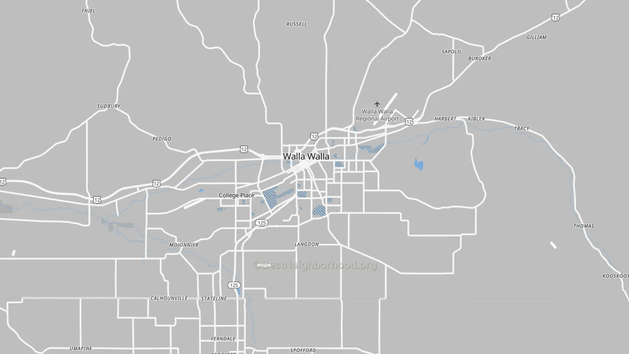 Transit Grade map of 99362, WA