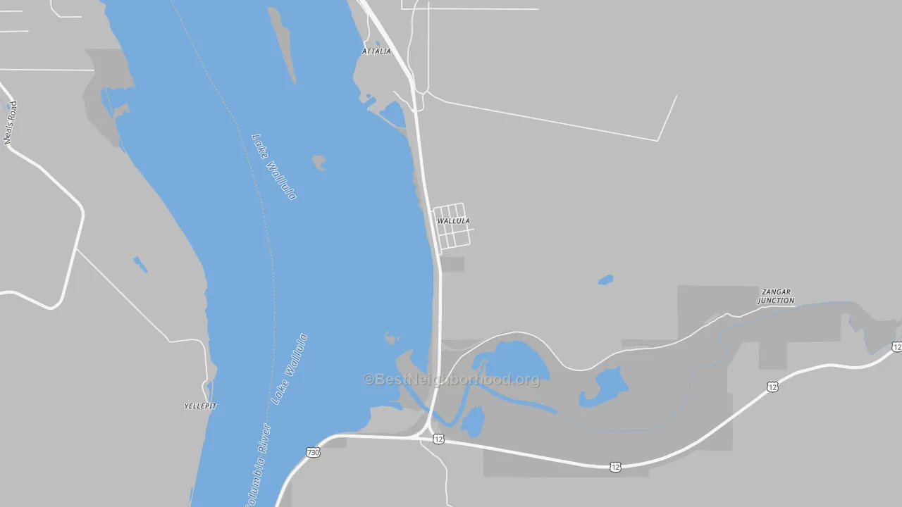 Transit Grade map of 99363, WA