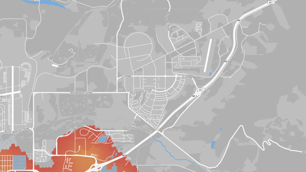 Transit Grade map of 99505, AK