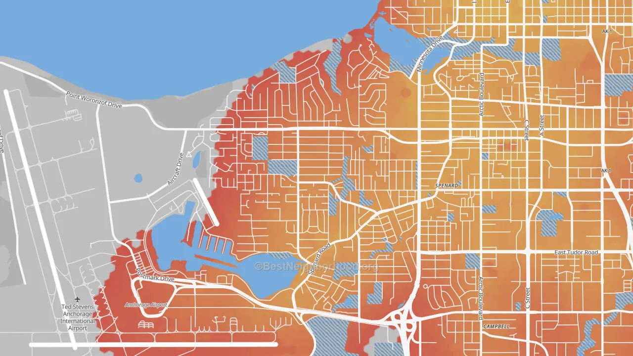 Transit Grade map of 99517, AK