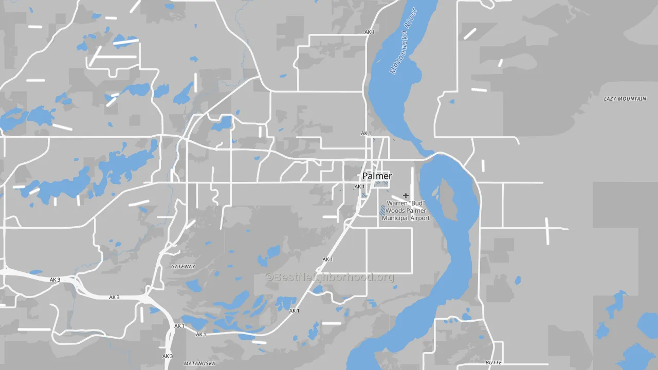 Transit Grade map of 99645, AK