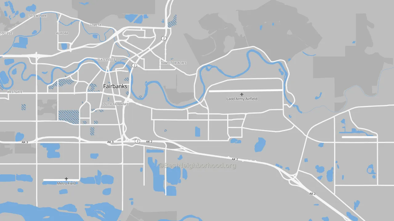 Transit Grade map of 99703, AK