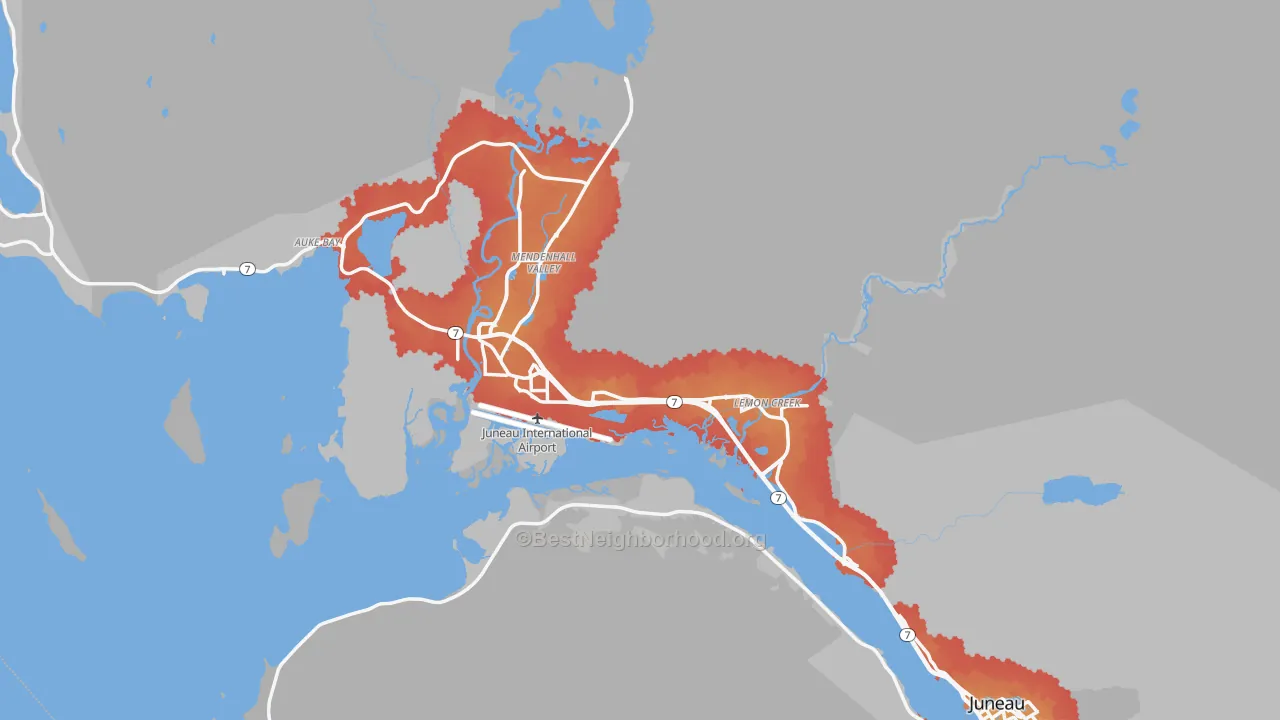 Transit Grade map of 99801, AK