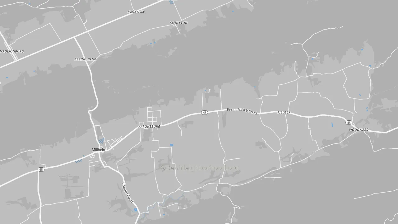 Transit Grade map of Aaronsburg, PA