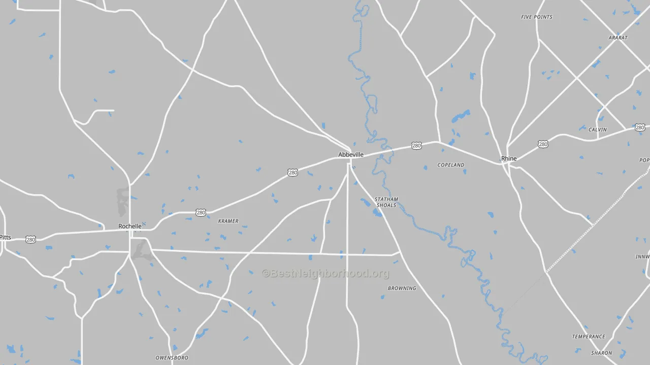 Transit Grade map of Abbeville, GA