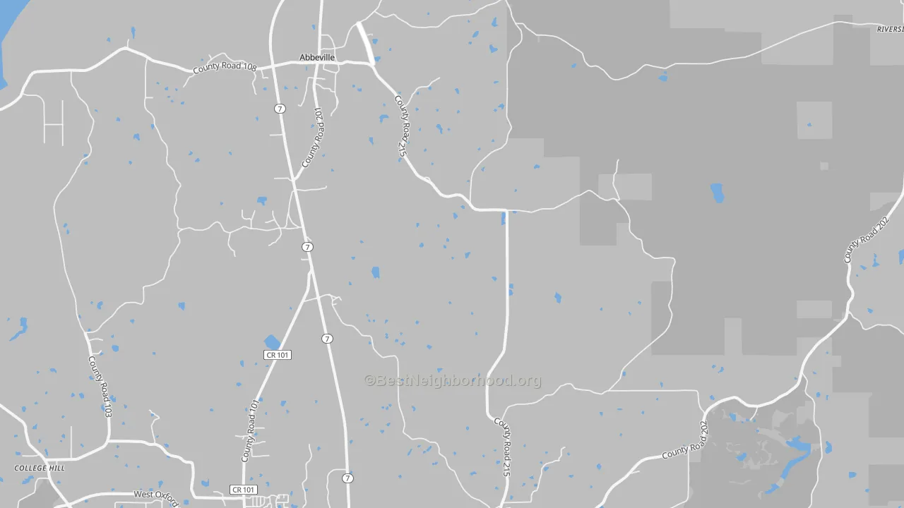 Transit Grade map of Abbeville, MS