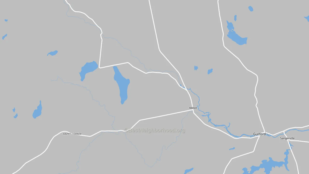 Transit Grade map of Abbot, ME