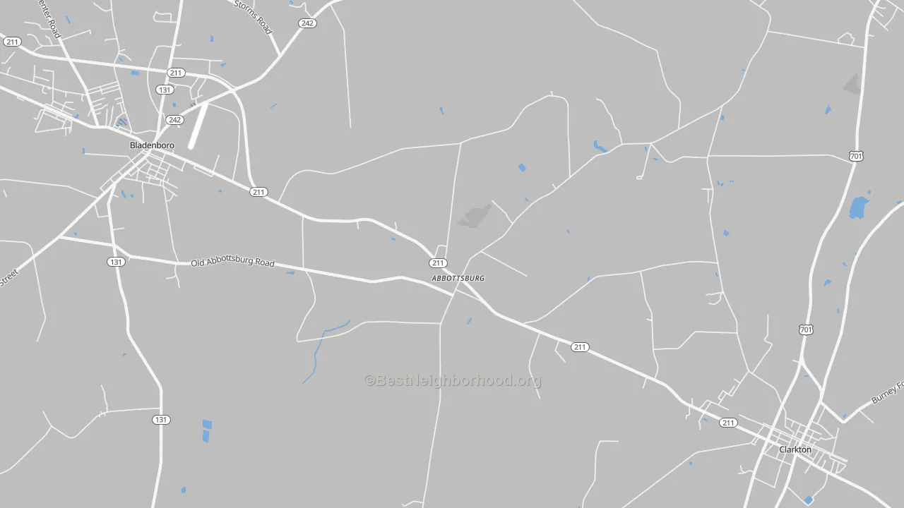 Transit Grade map of Abbottsburg, NC