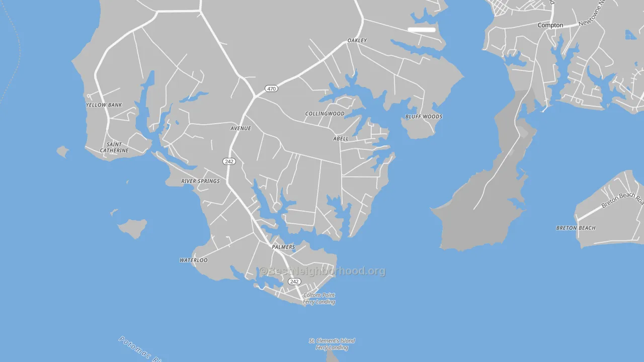 Transit Grade map of Abell, MD