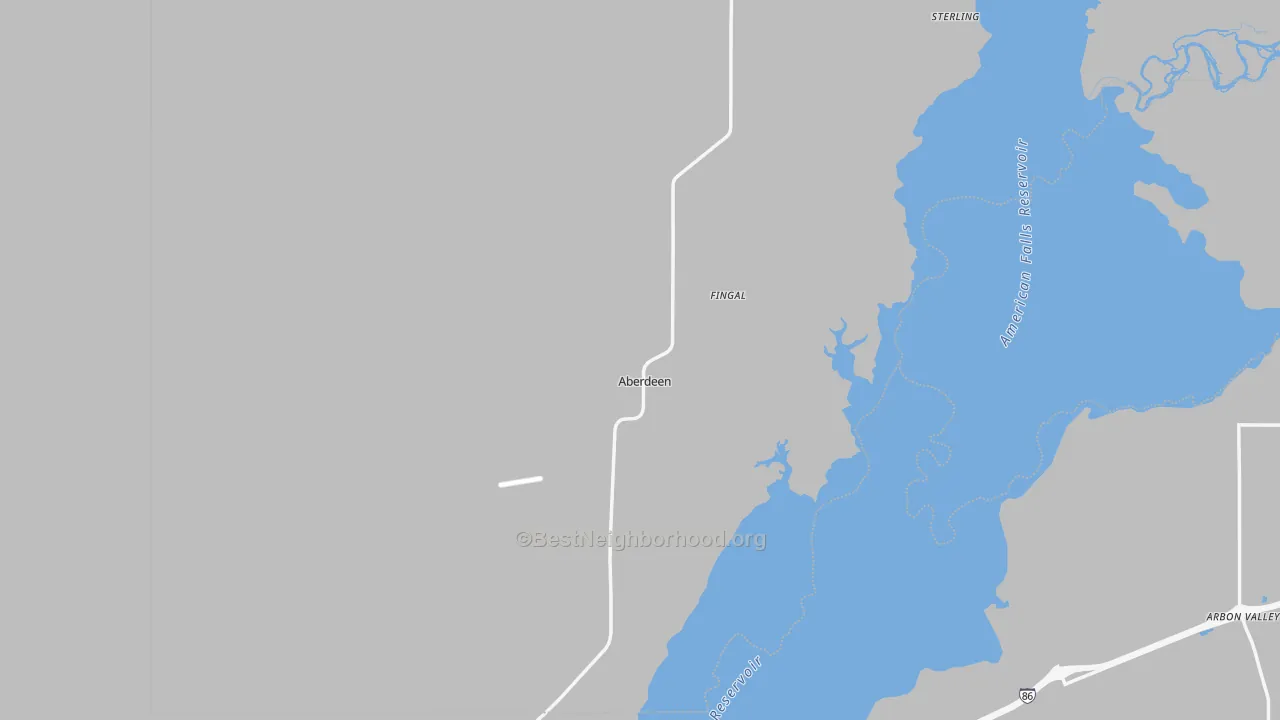 Transit Grade map of Aberdeen, ID